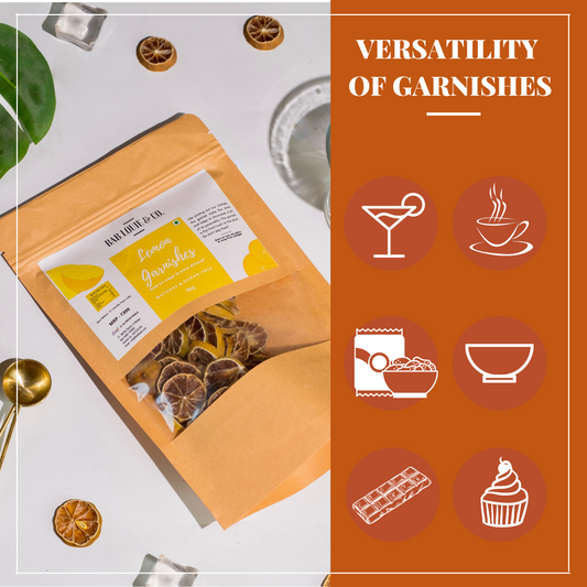 Dried Lemon Garnish for Cocktails, 50 gm (1 Pack) - Bablouie and Co