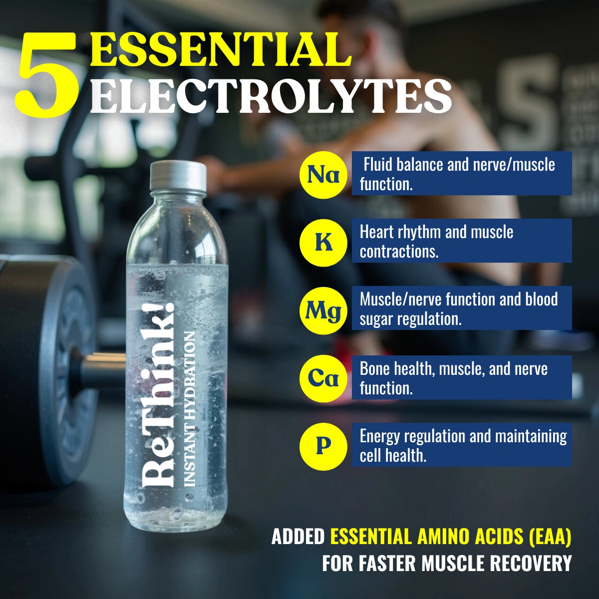 RETHINK Blueberry Instant Hydration Stick – Low-Sugar Energy Drink Powder with Electrolytes & Vitamins for Daily Immunity, Gym & Travel (18 Sachets) - Bablouie and Co