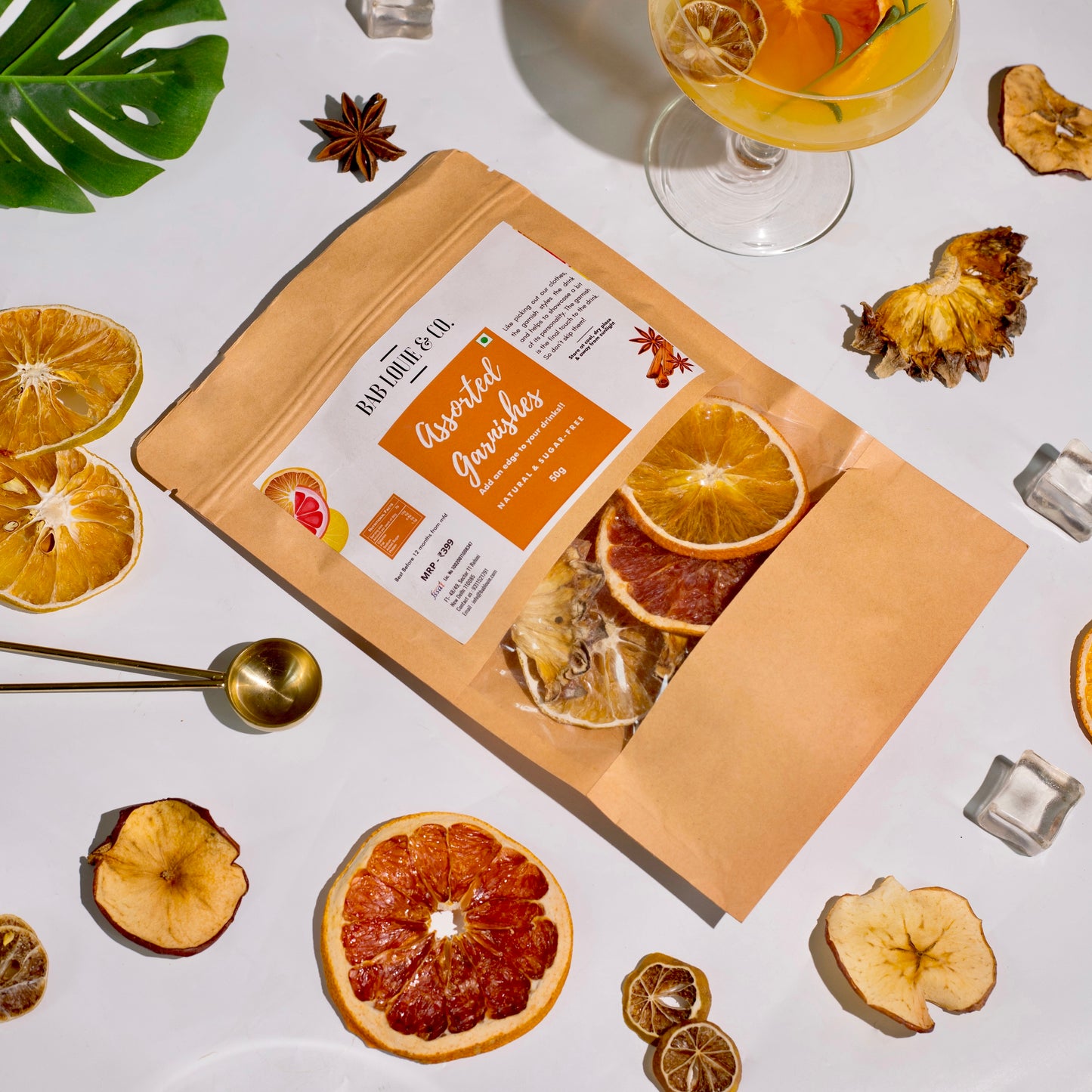 Assorted Dehydrated Fruits Garnishes | 50 gm Pack - Bablouie and Co