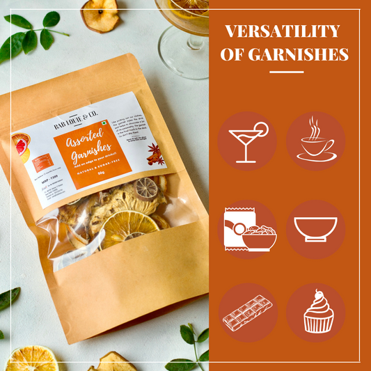 Assorted Dehydrated Fruits Garnishes | 50 gm Pack - Bablouie and Co