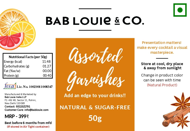Dried Assorted Garnish for Cocktails, 50 gm (Pack of 5) - Bablouie and Co