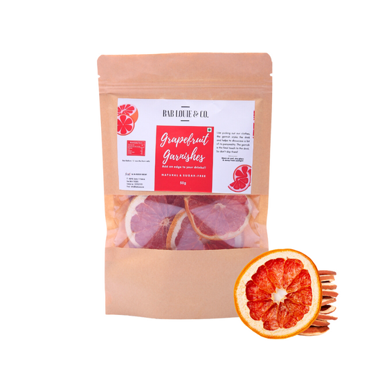 Dried Grapefruit Wheel Garnish for Cocktails | 50 gms Pack - Bablouie and Co