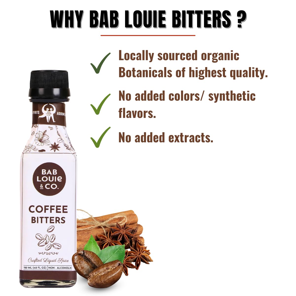 Bitters (Testing porpose) Dark Roast Coffee Bitters 120ml - Bablouie and Co