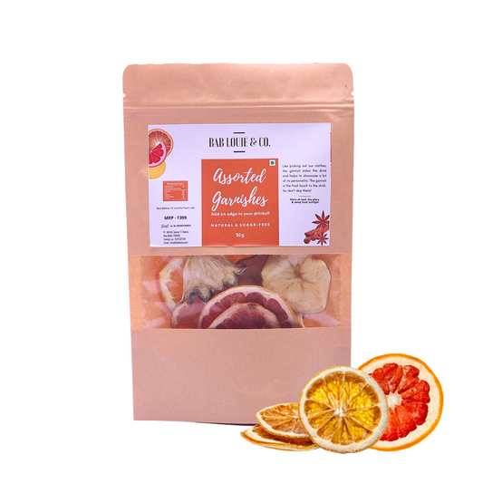 Assorted Dehydrated Fruits Garnishes | 50 gm Pack - Bablouie and Co