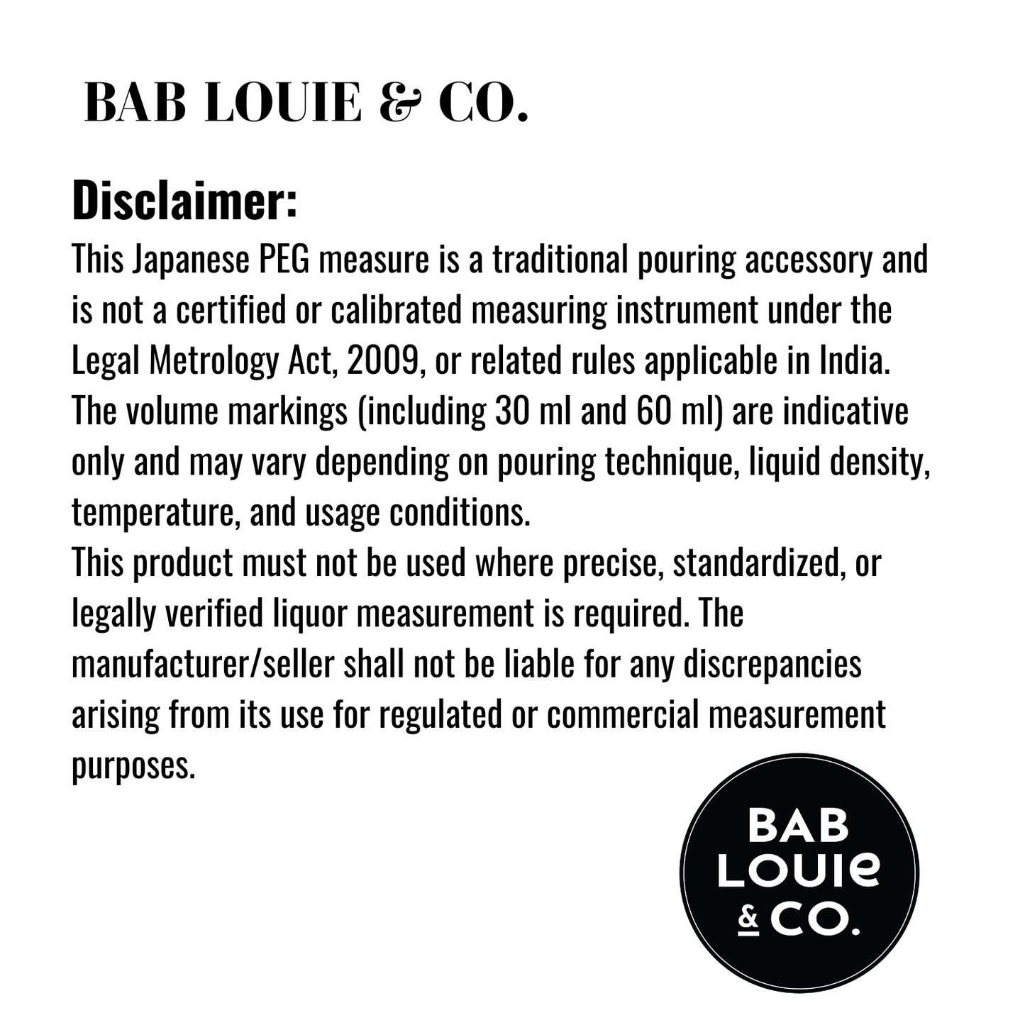 Bab's Cocktail Jigger