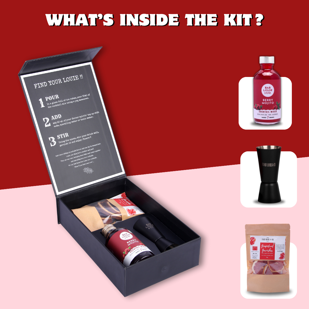 Berry Mojito DIY Cocktail Kit : 7-8 Servings - Bablouie and Co