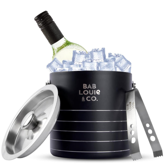 Bab Louie & Co. Double-Wall 1.8 L Insulated Stainless Steel Ice Bucket - Bablouie and Co