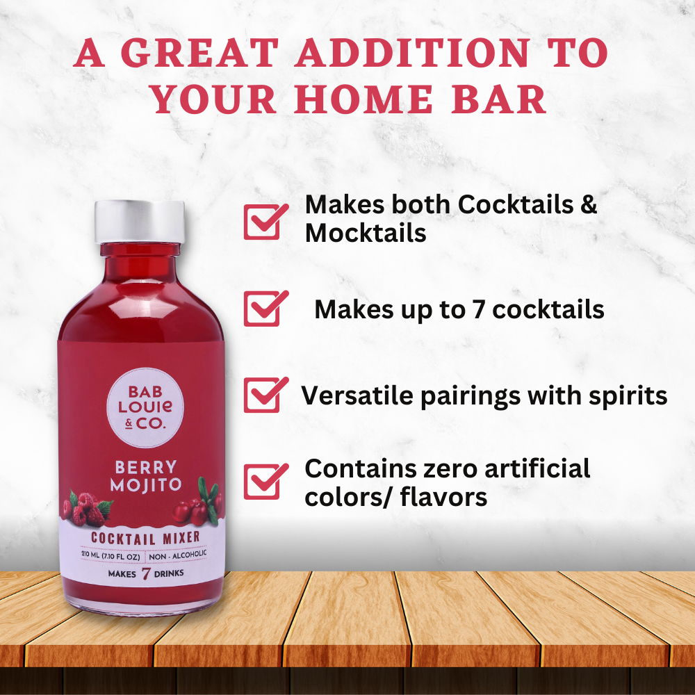 Berry Mojito DIY Cocktail Kit : 7-8 Servings - Bablouie and Co