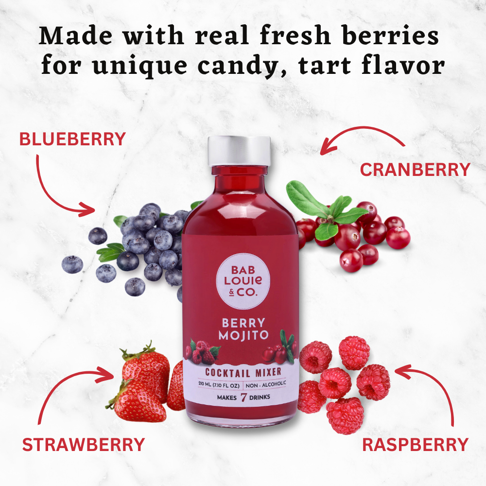 Berry Mojito DIY Cocktail Kit : 7-8 Servings - Bablouie and Co