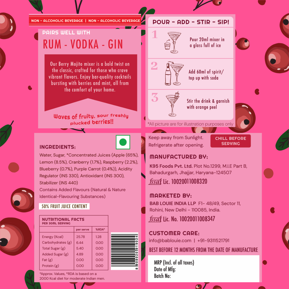 Bab's Bestseller Cocktail Pack (3 Mixers Combo)