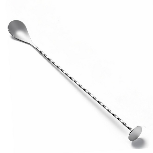 Stainless Steel Bar Spoon 11 Inches, Curvy Design with Bar Cocktail Spoon, Long Spoon