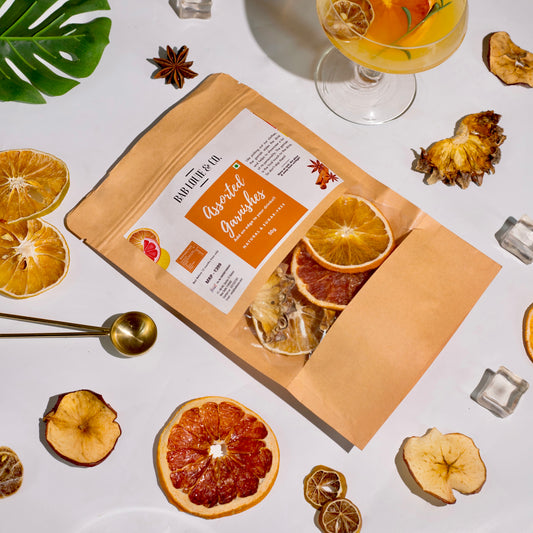 Assorted Dehydrated Fruits Garnishes | 50 gm Pack - Bablouie and Co