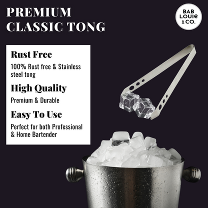 Bab Louie's Fav Ice Tong, Stainless steel - Bablouie and Co