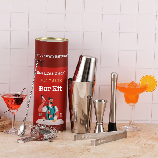 Ultimate 6-in-1 Bar Kit – Stainless Steel Bar Tool Set for Home Bartending, Party Gifting, Birthday Celebrations & Bar Counter Décor