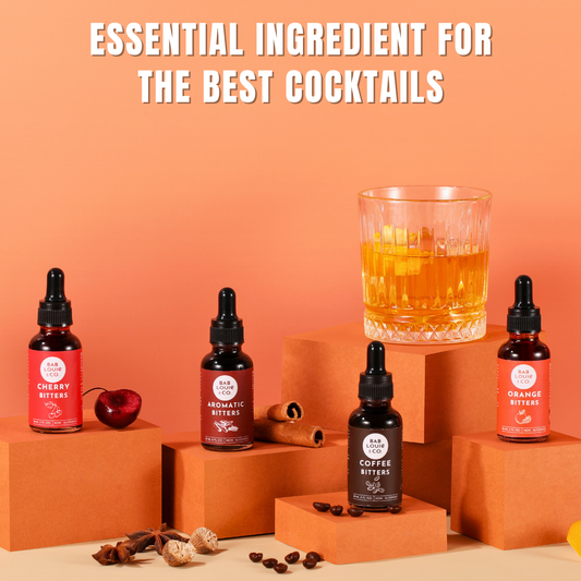 Bablouie Bitters Traveller Set - 30ml Pack of 4 - Orange, Aromatic, Cherry, Coffee