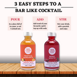 Bablouie's Cocktail Mix ComboBerry Mojito & Tropical Margarita for Vodka, Gin, Whiskey (Pack of 2)