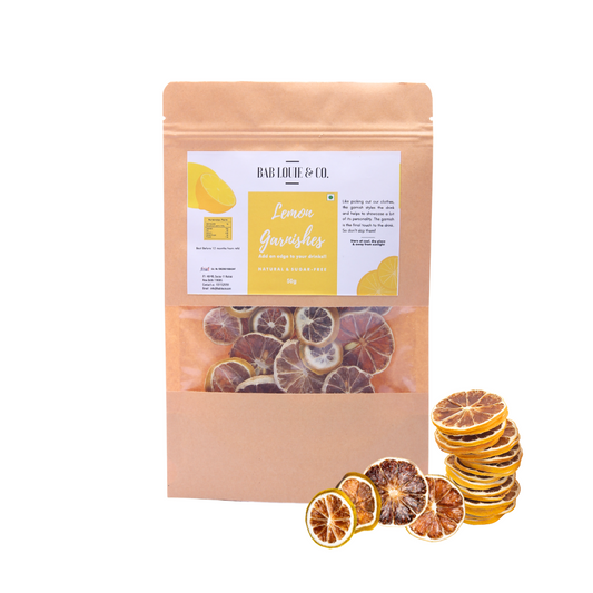 Dried Lemon Garnish for Cocktails, 50 gm (1 Pack)