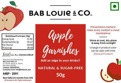 Dried Apple Garnish for Cocktails, 50 gm (1 Pack) - Bablouie and Co