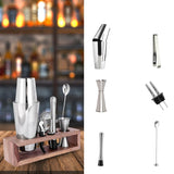 Bablouie's Bar & Cocktail Set - The Ultimate BarKit with Wooden Stand