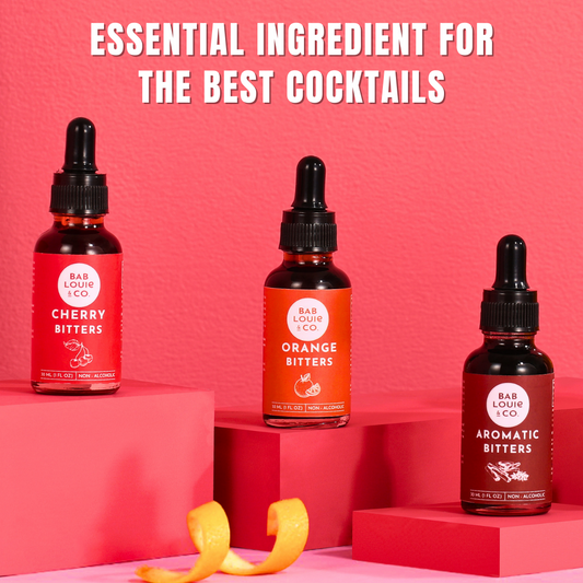 Bablouie Bitters Sampler Pack, 30ml Pack of 3 - Orange, Aromatic, Cherry