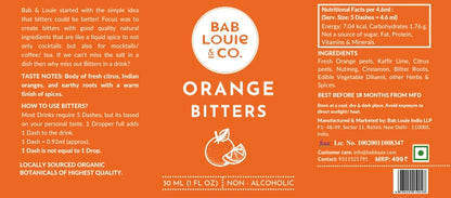 Bablouie Bitters Traveller Set - 30ml Pack of 4 - Orange, Aromatic, Cherry, Coffee - Bablouie and Co