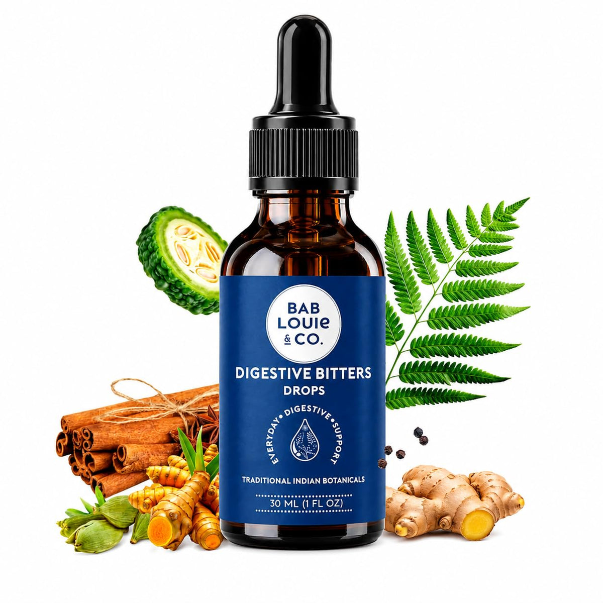 Bablouie Botanicals Digestive Bitter Drops | Everyday Digestive Support | Non-Alcoholic | 30 ml