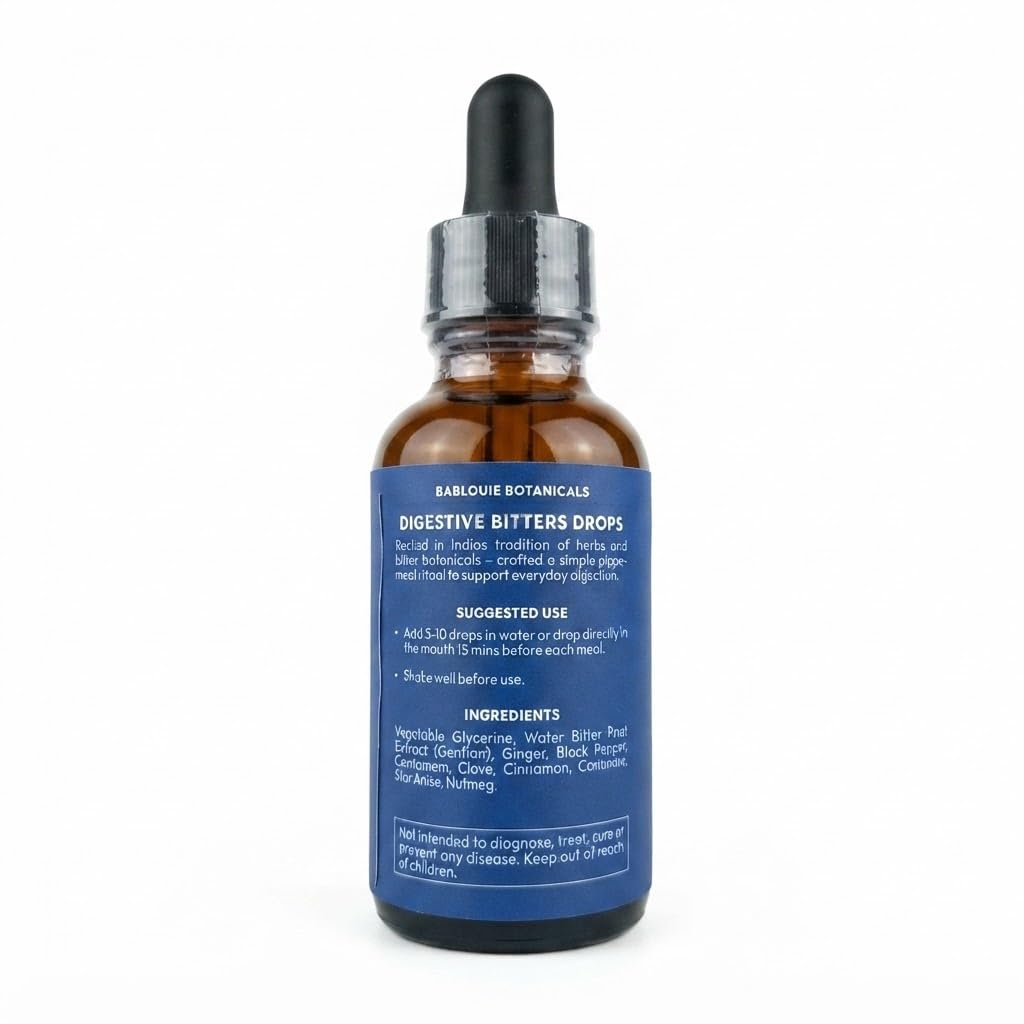 Bablouie Botanicals Digestive Bitter Drops | Everyday Digestive Support | Non-Alcoholic | 30 ml