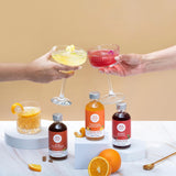 Bablouie's Ultimate Cocktail Party Pack of 3 Mixers , Peg Measure , Dehydrated Garnishes & Stirrer Spoon